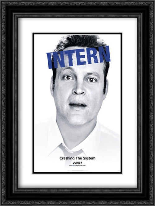 The Internship 18x24 Black Ornate Wood Framed Movie Poster with Double Matting