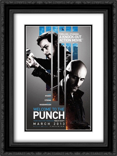 Welcome To the Punch 18x24 Black Ornate Wood Framed Movie Poster with Double Matting