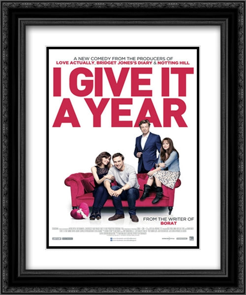 I Give It A Year 20x24 Black Ornate Wood Framed Movie Poster with Double Matting
