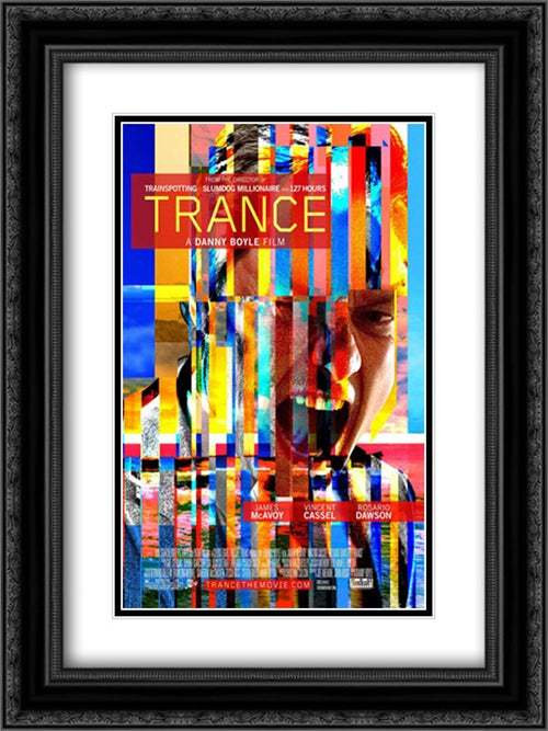 Trance 18x24 Black Ornate Wood Framed Movie Poster with Double Matting