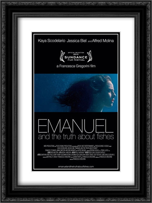 Emanuel and the Truth about Fishes 18x24 Black Ornate Wood Framed Movie Poster with Double Matting