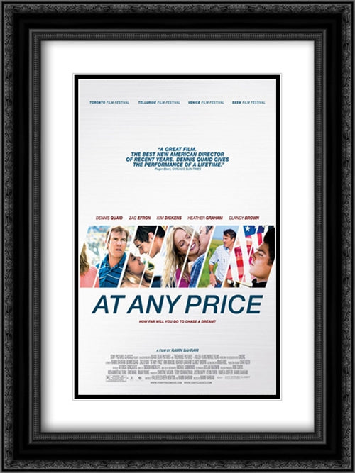 At Any Price 18x24 Black Ornate Wood Framed Movie Poster with Double Matting