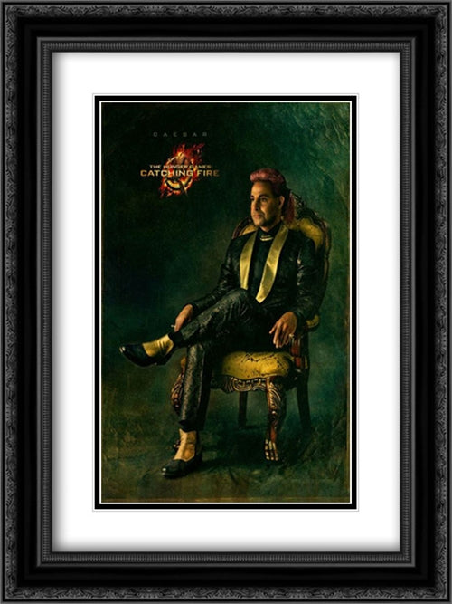 The Hunger Games: Catching Fire 18x24 Black Ornate Wood Framed Movie Poster with Double Matting