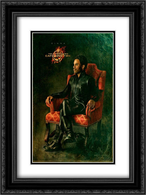 The Hunger Games: Catching Fire 18x24 Black Ornate Wood Framed Movie Poster with Double Matting