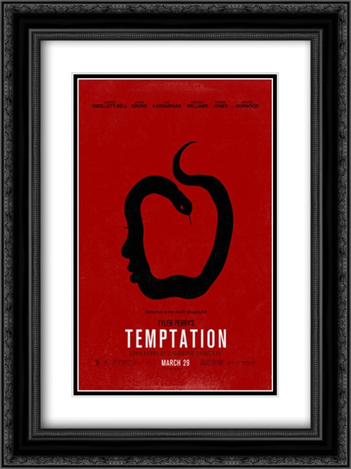 Temptation: Confessions of a Marriage Counselor 18x24 Black Ornate Wood Framed Movie Poster with Double Matting