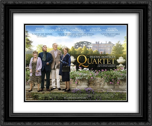 Quartet 24x20 Black Ornate Wood Framed Movie Poster with Double Matting