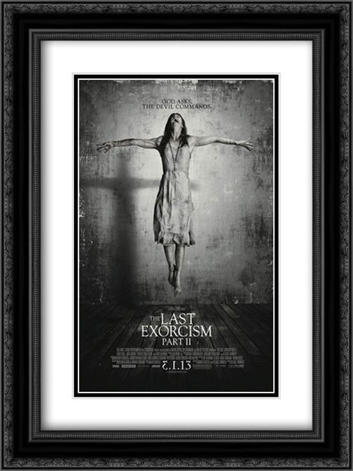 The Last Exorcism: Part II 18x24 Black Ornate Wood Framed Movie Poster with Double Matting