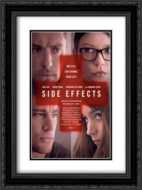Side Effects 18x24 Black Ornate Wood Framed Movie Poster with Double Matting