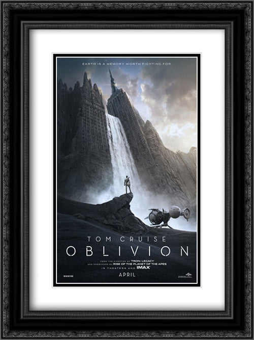 Oblivion 18x24 Black Ornate Wood Framed Movie Poster with Double Matting