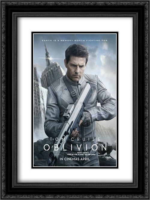 Oblivion 18x24 Black Ornate Wood Framed Movie Poster with Double Matting