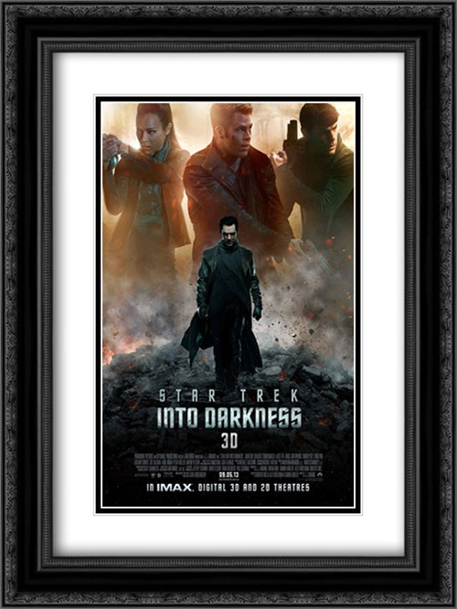 Star Trek Into Darkness 18x24 Black Ornate Wood Framed Movie Poster with Double Matting