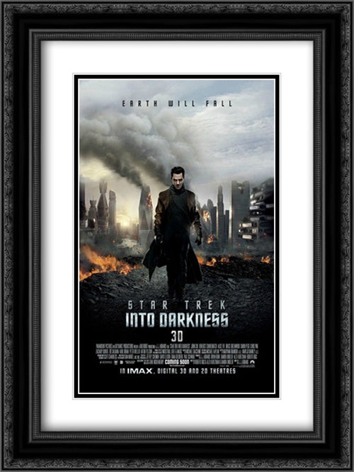 Star Trek Into Darkness 18x24 Black Ornate Wood Framed Movie Poster with Double Matting