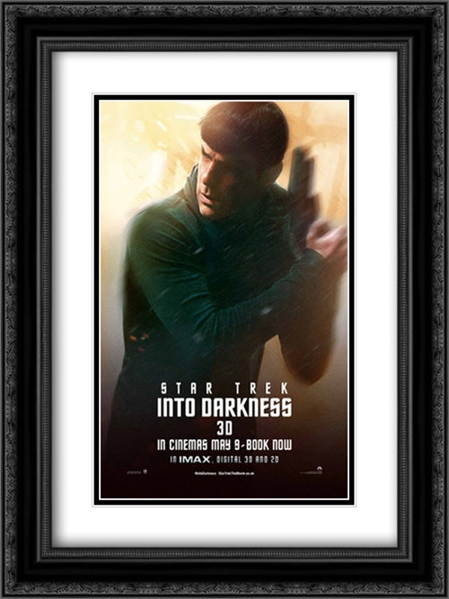 Star Trek Into Darkness 18x24 Black Ornate Wood Framed Movie Poster with Double Matting