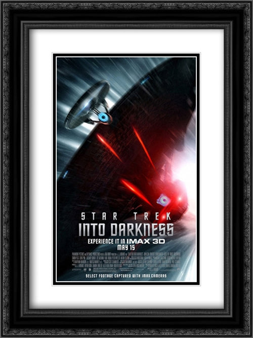 Star Trek Into Darkness 18x24 Black Ornate Wood Framed Movie Poster with Double Matting