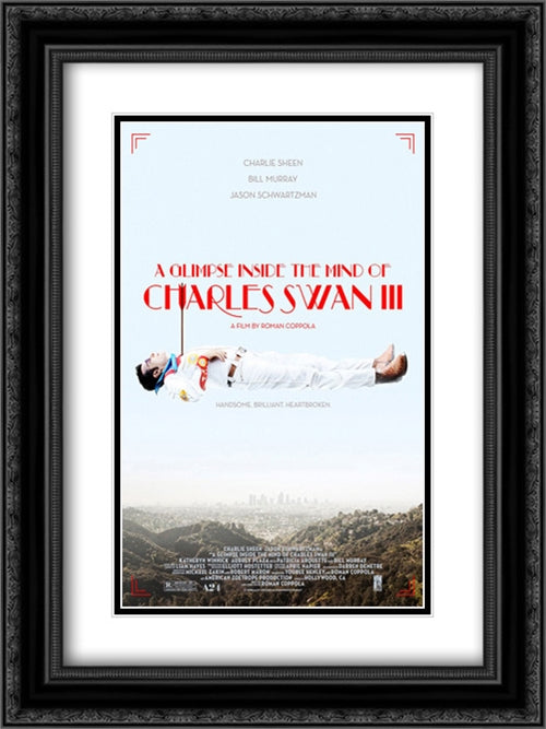 A Glimpse Inside the Mind of Charles Swann III 18x24 Black Ornate Wood Framed Movie Poster with Double Matting