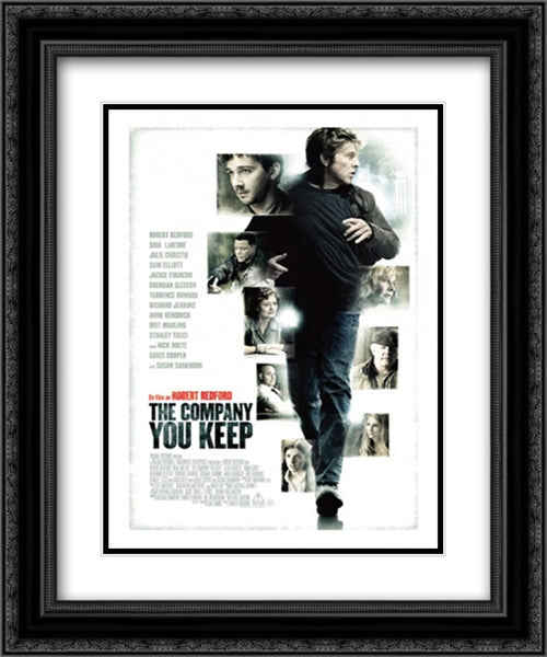 The Company You Keep 20x24 Black Ornate Wood Framed Movie Poster with Double Matting