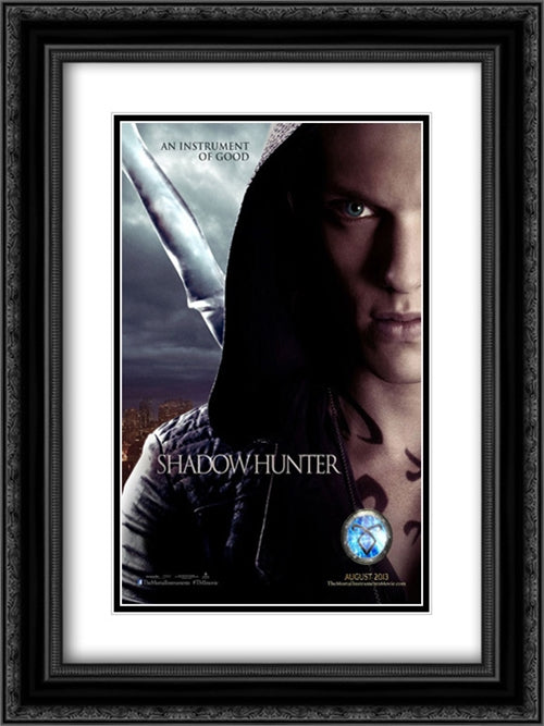 The Mortal Instruments: City of Bones 18x24 Black Ornate Wood Framed Movie Poster with Double Matting