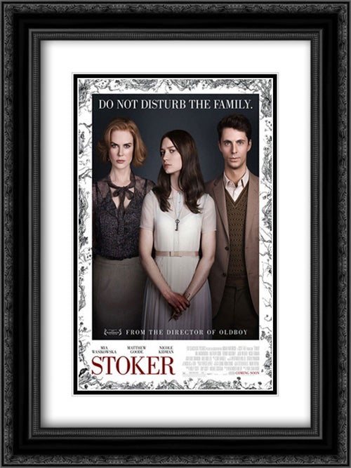 Stoker 18x24 Black Ornate Wood Framed Movie Poster with Double Matting