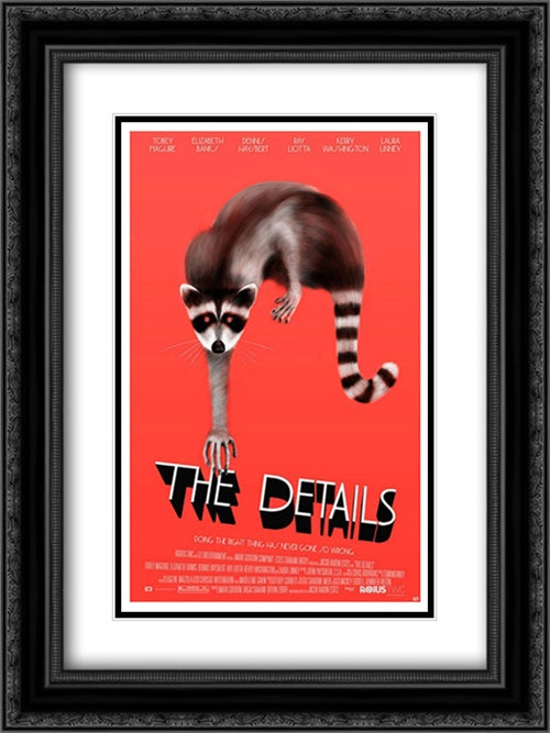 The Details 18x24 Black Ornate Wood Framed Movie Poster with Double Matting