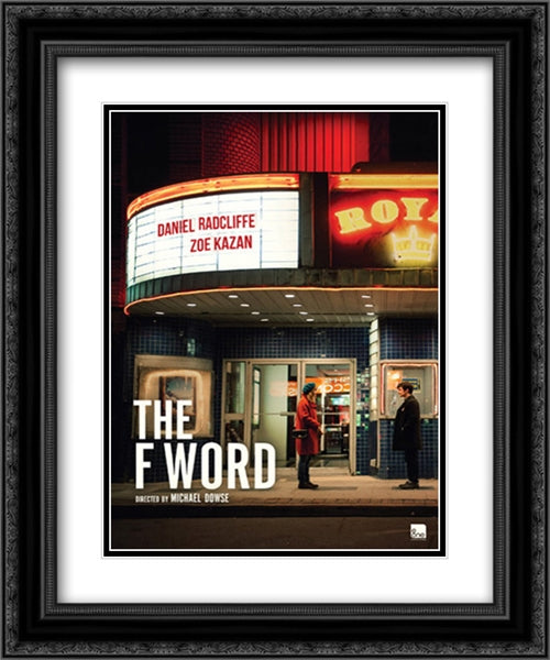 What If 20x24 Black Ornate Wood Framed Movie Poster with Double Matting