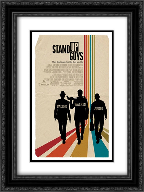 Stand Up Guys 18x24 Black Ornate Wood Framed Movie Poster with Double Matting