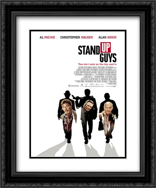 Stand Up Guys 20x24 Black Ornate Wood Framed Movie Poster with Double Matting