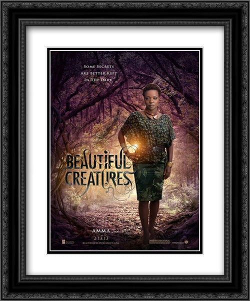 Beautiful Creatures 20x24 Black Ornate Wood Framed Movie Poster with Double Matting