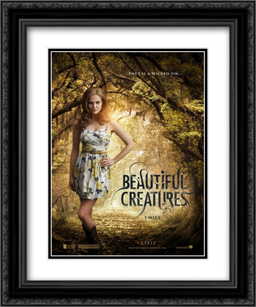 Beautiful Creatures 20x24 Black Ornate Wood Framed Movie Poster with Double Matting
