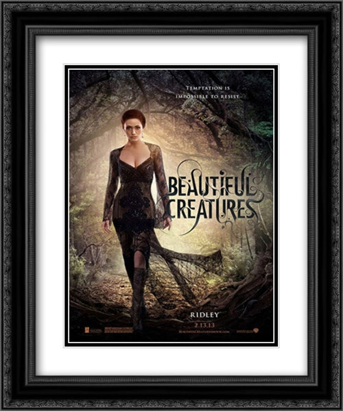 Beautiful Creatures 20x24 Black Ornate Wood Framed Movie Poster with Double Matting