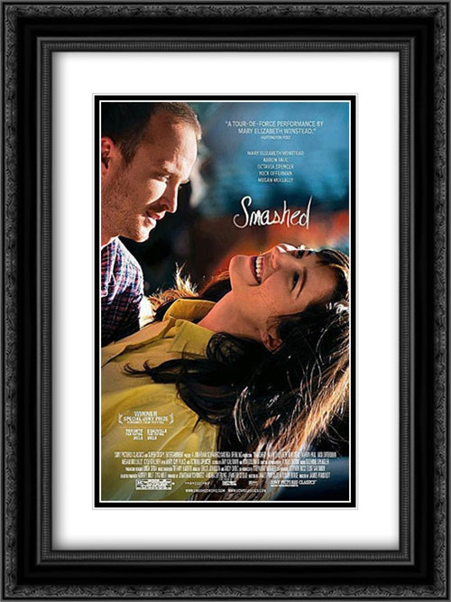 Smashed 18x24 Black Ornate Wood Framed Movie Poster with Double Matting