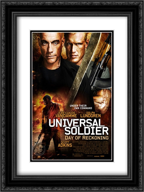 Universal Soldier: Day of Reckoning 18x24 Black Ornate Wood Framed Movie Poster with Double Matting