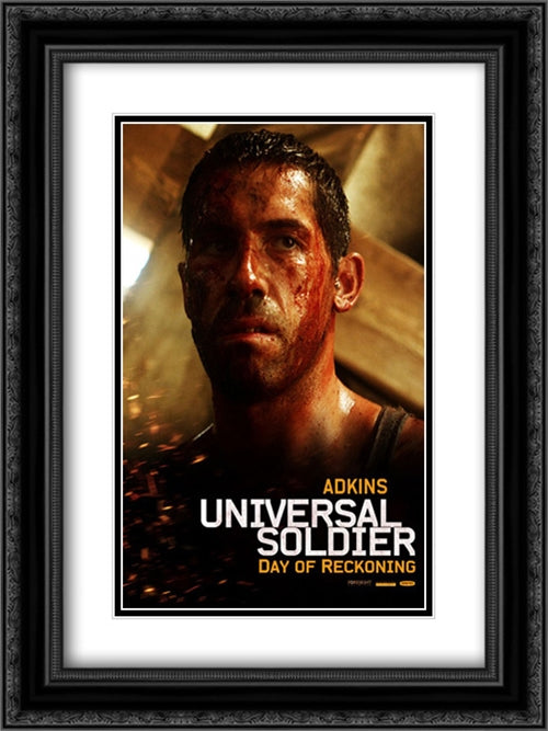 Universal Soldier: Day of Reckoning 18x24 Black Ornate Wood Framed Movie Poster with Double Matting
