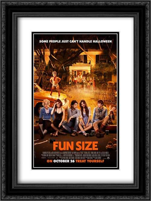 Fun Size 18x24 Black Ornate Wood Framed Movie Poster with Double Matting