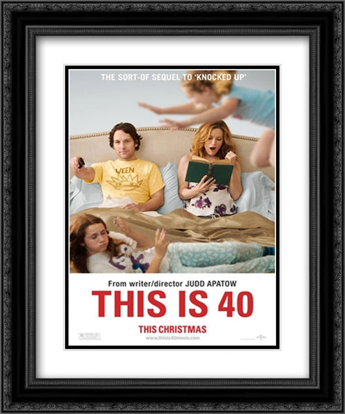 This is 40 20x24 Black Ornate Wood Framed Movie Poster with Double Matting