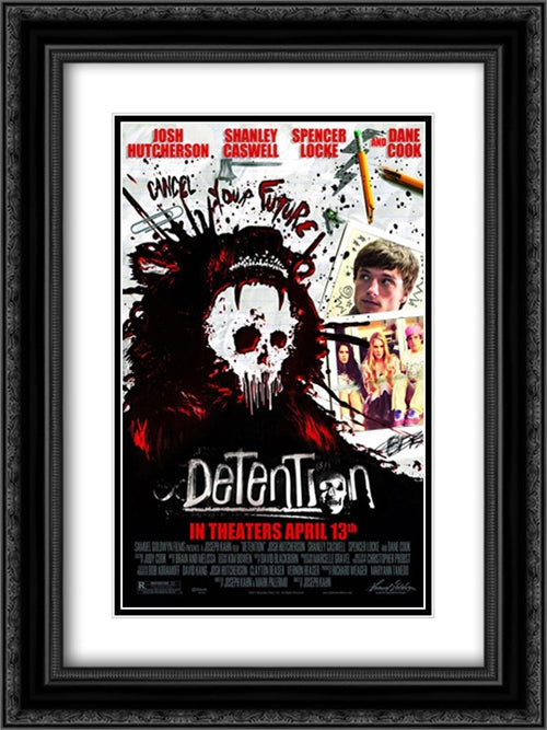 Detention 18x24 Black Ornate Wood Framed Movie Poster with Double Matting