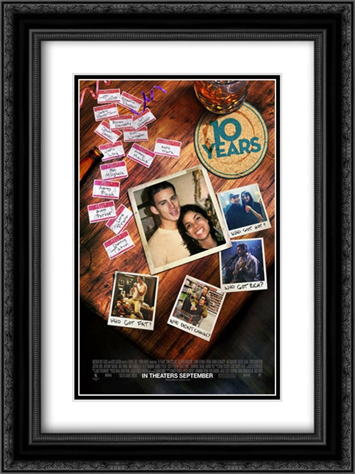 10 Years 18x24 Black Ornate Wood Framed Movie Poster with Double Matting