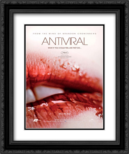 Antiviral 20x24 Black Ornate Wood Framed Movie Poster with Double Matting