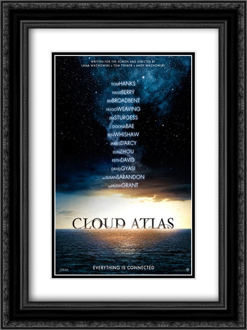 Cloud Atlas 18x24 Black Ornate Wood Framed Movie Poster with Double Matting