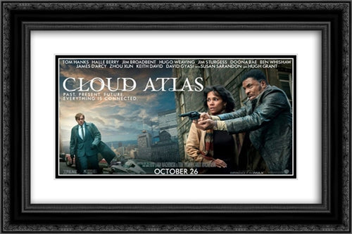 Cloud Atlas 24x16 Black Ornate Wood Framed Movie Poster with Double Matting