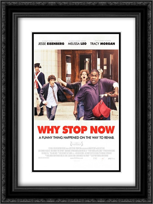 Why Stop Now 18x24 Black Ornate Wood Framed Movie Poster with Double Matting