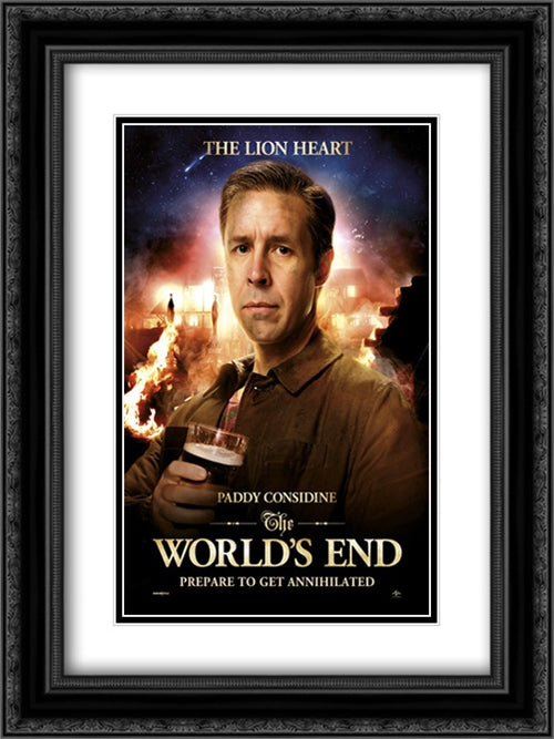 The World's End 18x24 Black Ornate Wood Framed Movie Poster with Double Matting