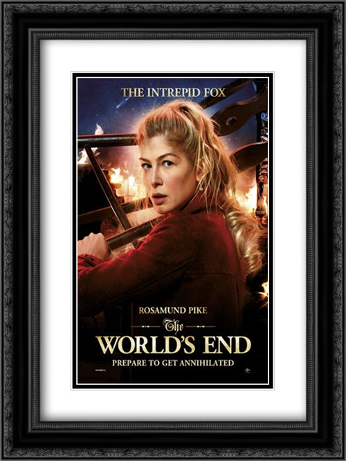 The World's End 18x24 Black Ornate Wood Framed Movie Poster with Double Matting