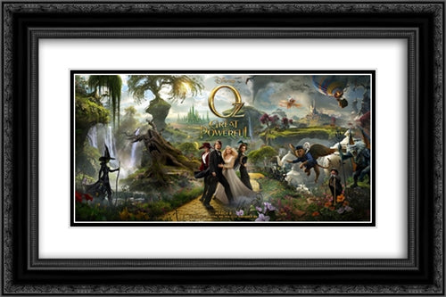 Oz The Great and Powerful 24x16 Black Ornate Wood Framed Movie Poster with Double Matting
