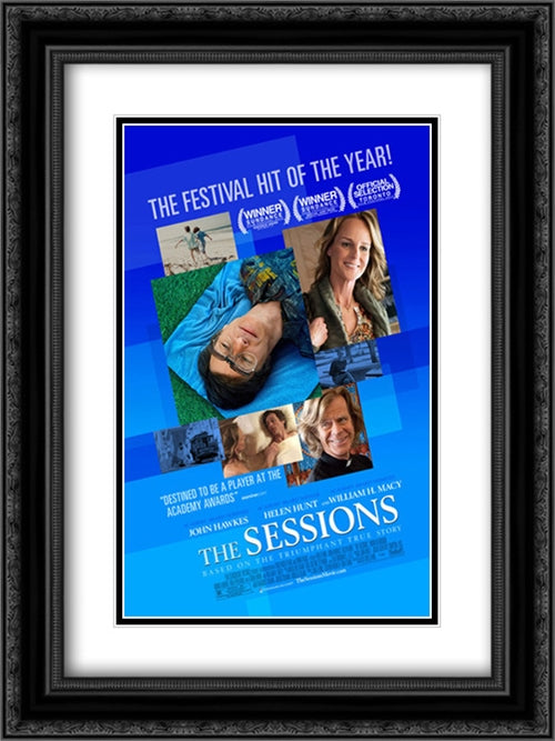 The Sessions 18x24 Black Ornate Wood Framed Movie Poster with Double Matting