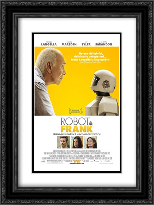 Robot & Frank 18x24 Black Ornate Wood Framed Movie Poster with Double Matting