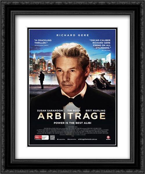 Arbitrage 20x24 Black Ornate Wood Framed Movie Poster with Double Matting