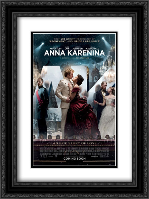 Anna Karenina 18x24 Black Ornate Wood Framed Movie Poster with Double Matting