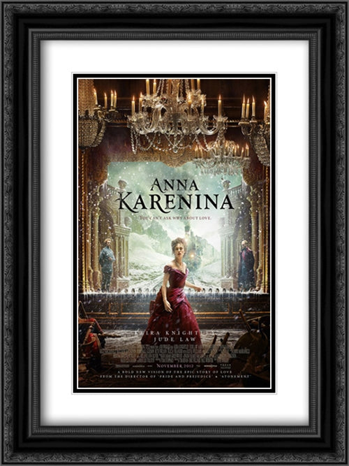 Anna Karenina 18x24 Black Ornate Wood Framed Movie Poster with Double Matting