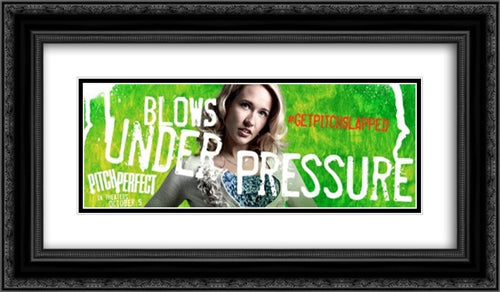 Pitch Perfect 24x14 Black Ornate Wood Framed Movie Poster with Double Matting