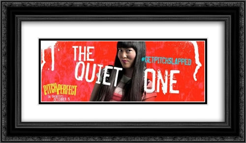 Pitch Perfect 24x14 Black Ornate Wood Framed Movie Poster with Double Matting